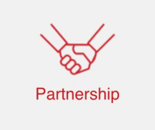 Holding hands representing Partnership